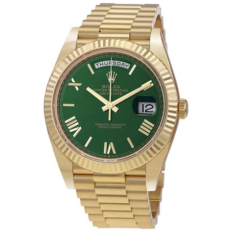 day date rolex green dial